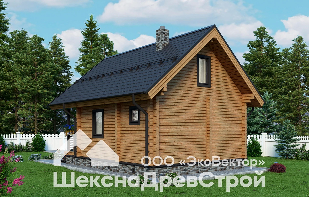 Дом-баня из клееного бруса Бн-24 Свобода