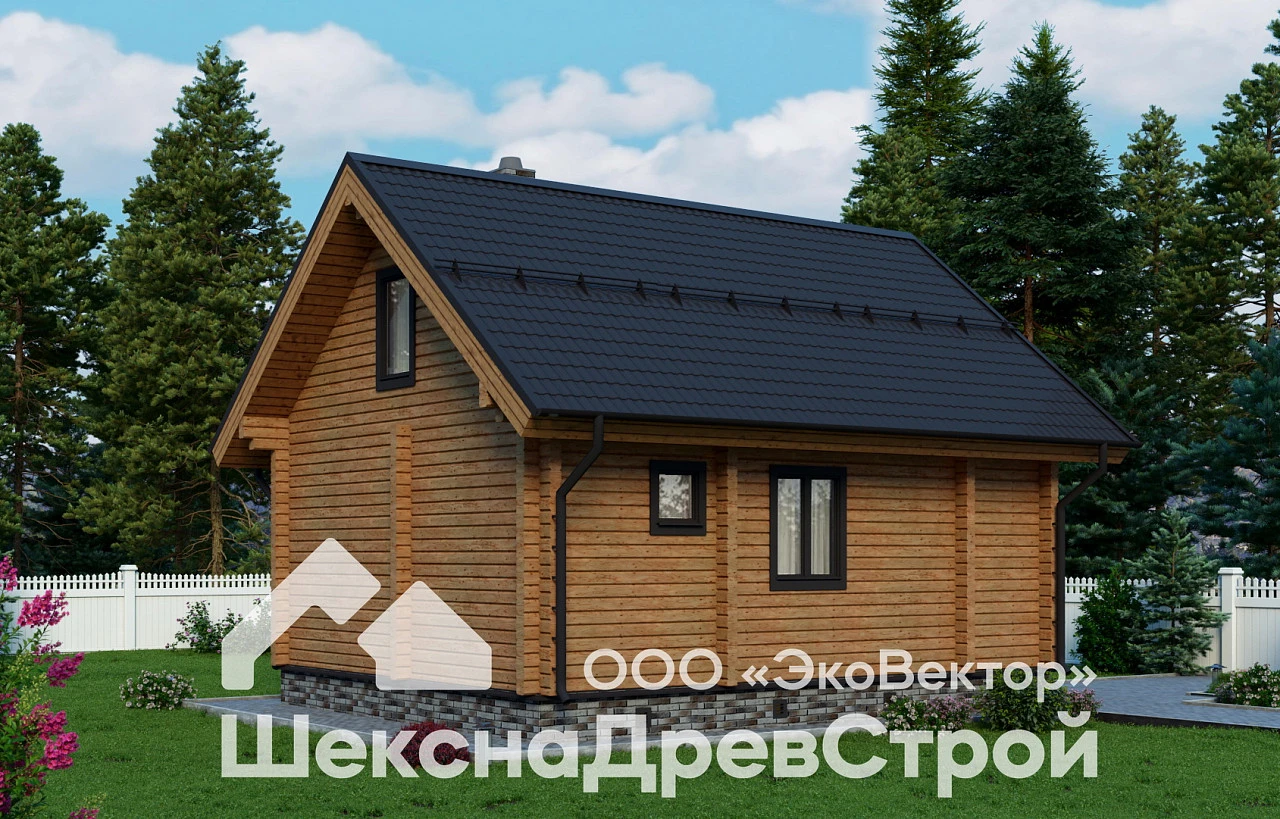 Дом-баня из клееного бруса Бн-24 Свобода