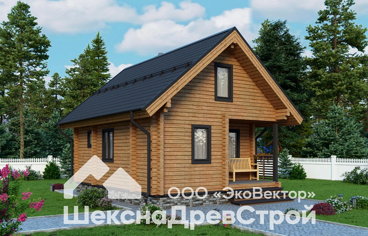 Дом-баня из клееного бруса Бн-24 Свобода