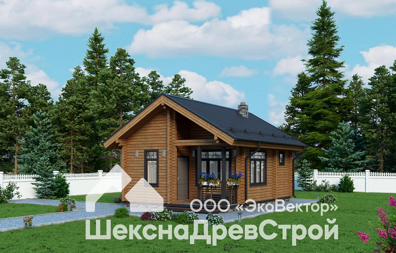 Баня из клееного бруса Бн-23-Юрьевец