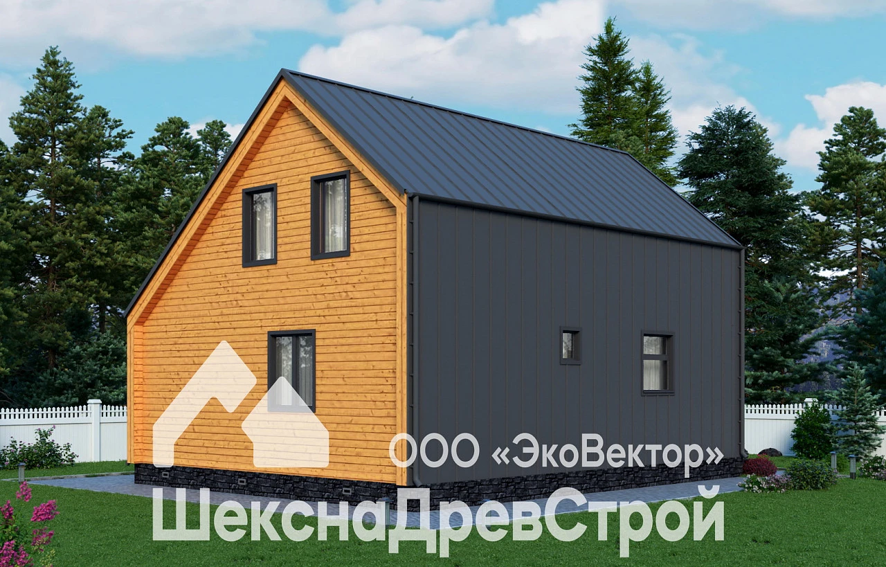 Двухэтажный каркасный дом К-283 Виктория