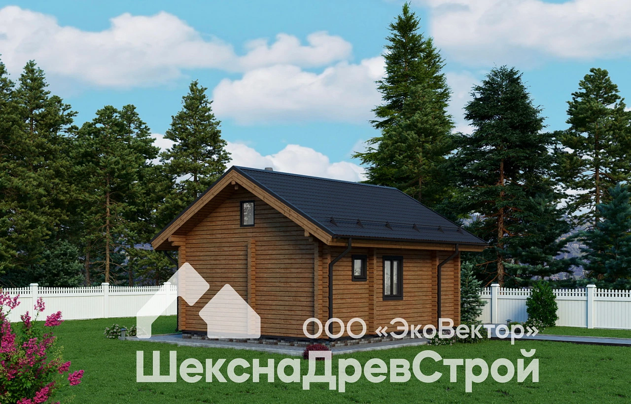 Баня из клееного бруса Бн-23-Юрьевец