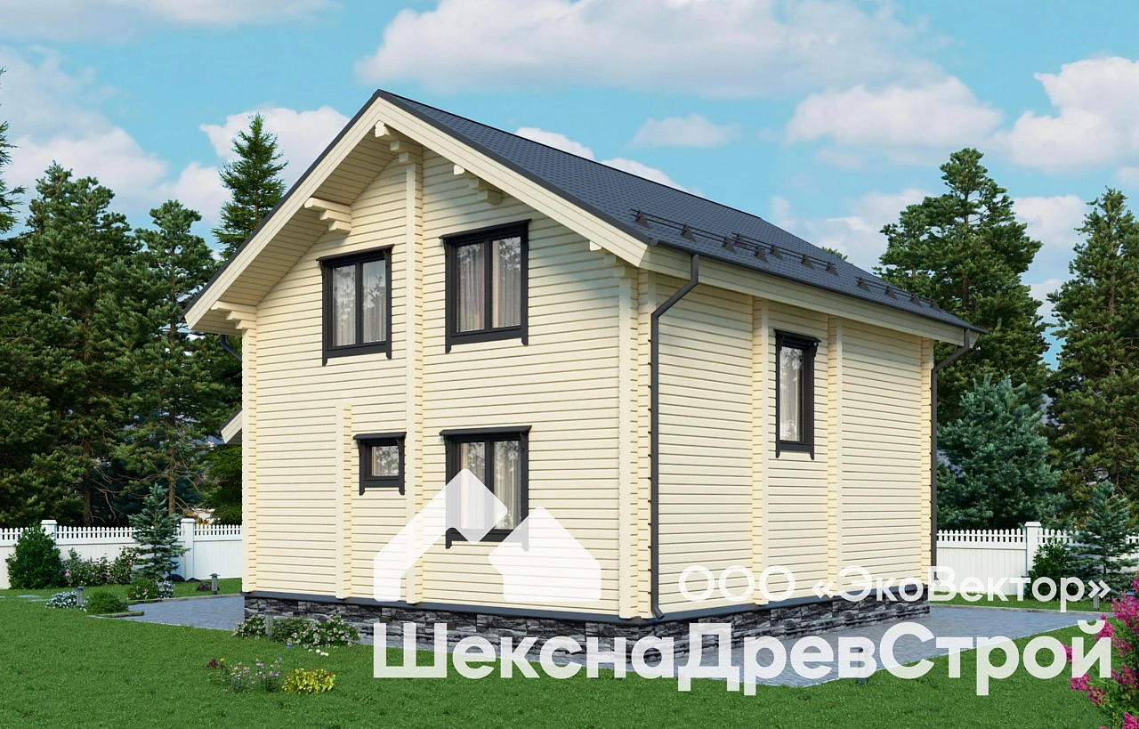 Дом из клееного бруса 9х11м. Бк-79