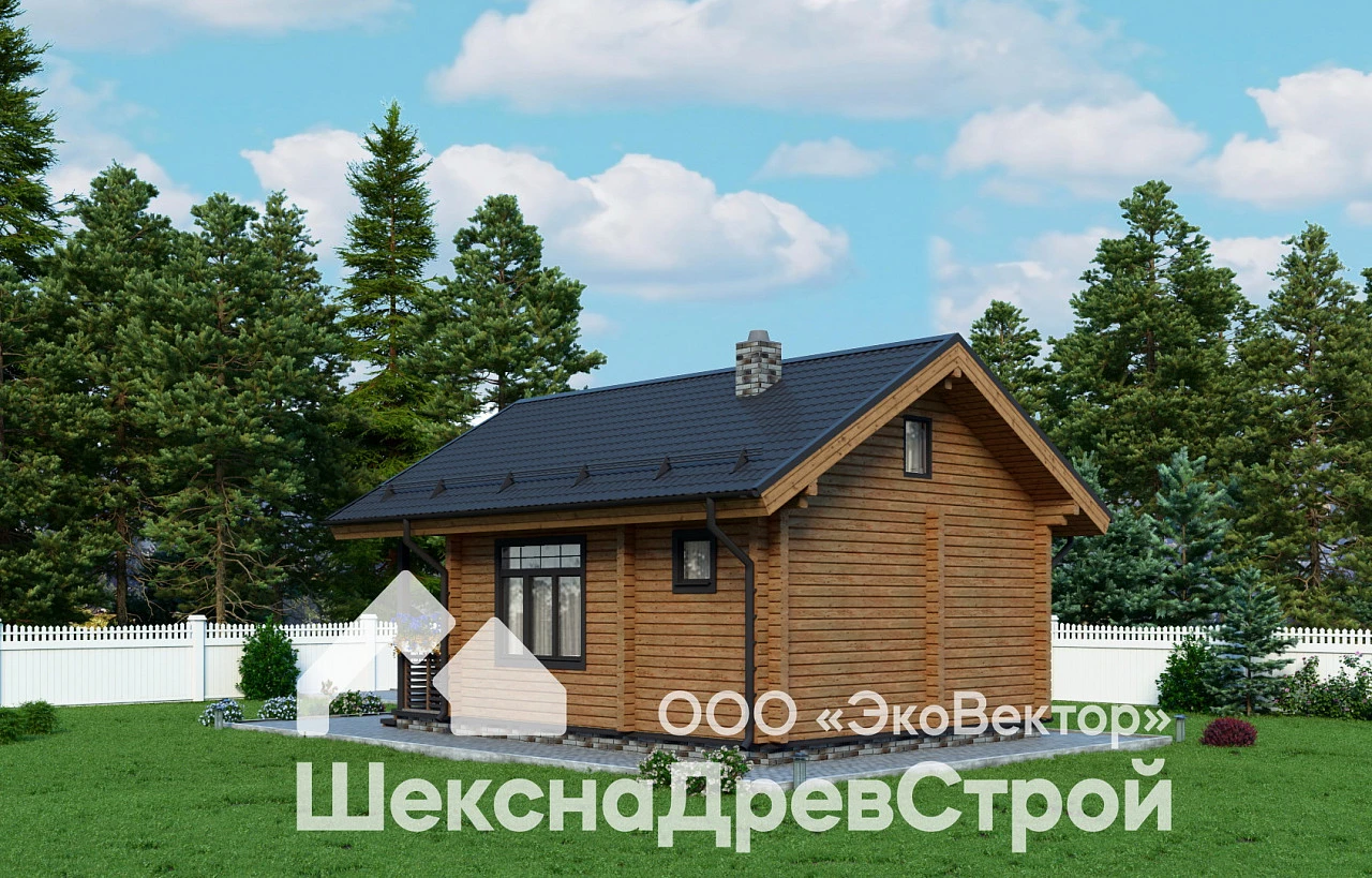Баня из клееного бруса Бн-23-Юрьевец