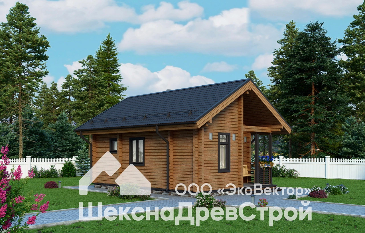 Баня из клееного бруса Бн-23-Юрьевец